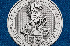 Серебряная монета Белая лошадь Ганновера 2 унции