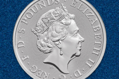Серебряная монета Единорог Шотландии 2 унции