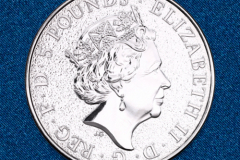 Серебряная монета Лев Англии 2 унции