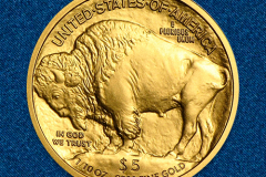 Золотая монета Американский бизон 1/10 унции