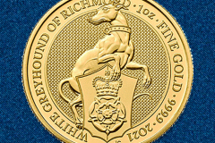 Золотая монета Белая борзая Ричмонда 1 унция