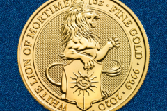 Золотая монета Белый лев Мортимера 1 унция