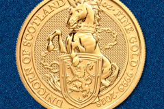 Золотая монета Единорог Шотландии 1 унция