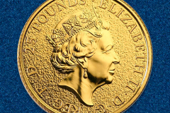 Золотая монета Красный дракон Уэльса 1/4 унции