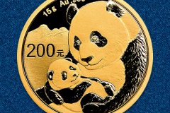 Золотая монета Панда 15г