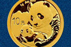 Золотая монета Панда 1г
