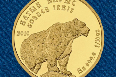 Золотая монета Золотой барс 10 тенге