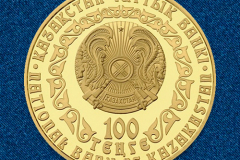 Золотая монета Золотой барс 100 тенге